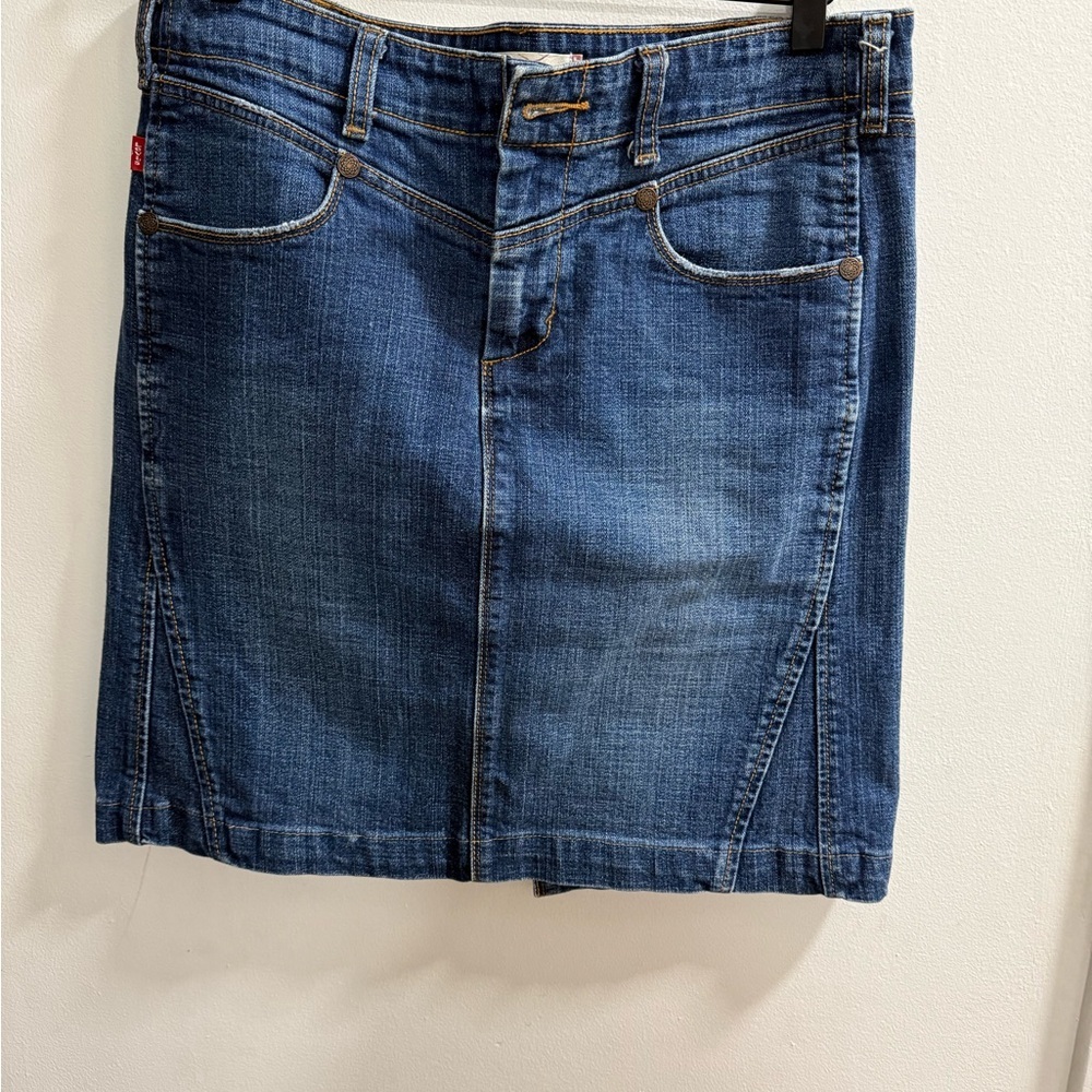 Levi's Dark Blue Denim Mini Skirt
